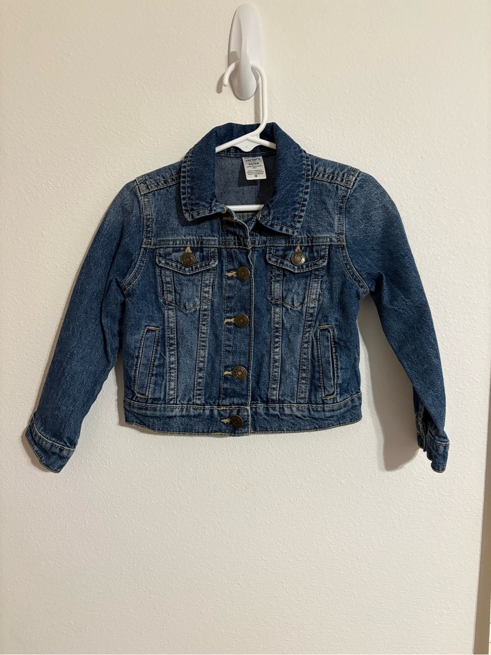 Carter's Dark Blue Girls Denim Jacket 3T 100% cotton